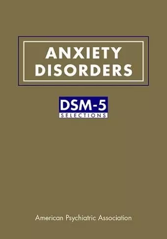 Anxiety Disorders cover