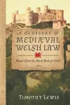 A Glossary of Mediæval Welsh Law cover