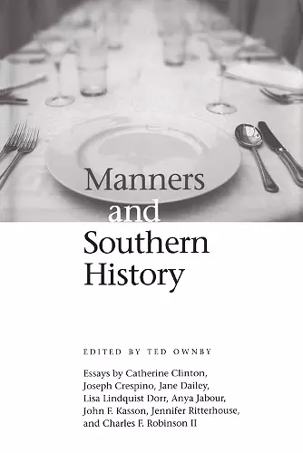 Manners and Southern History cover