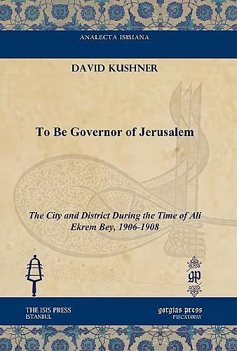 To Be Governor of Jerusalem cover