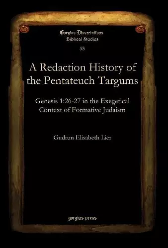 A Redaction History of the Pentateuch Targums cover