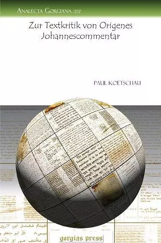 Zur Textkritik von Origenes Johannescommentar cover