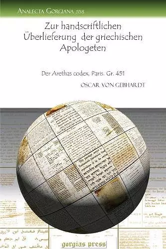 Zur handscriftlichen Überlieferung  der griechischen Apologeten cover