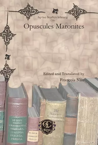 Opuscules Maronites cover