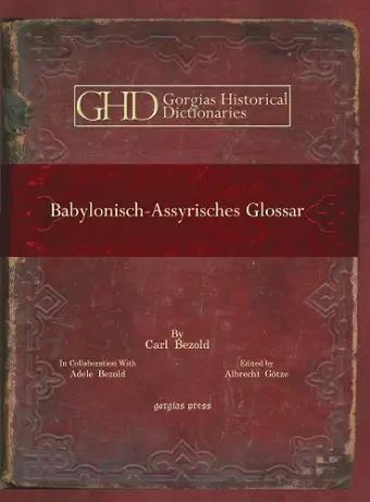 Babylonisch-Assyrisches Glossar cover