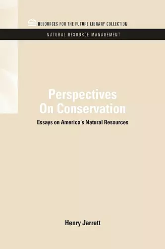 Perspectives On Conservation cover