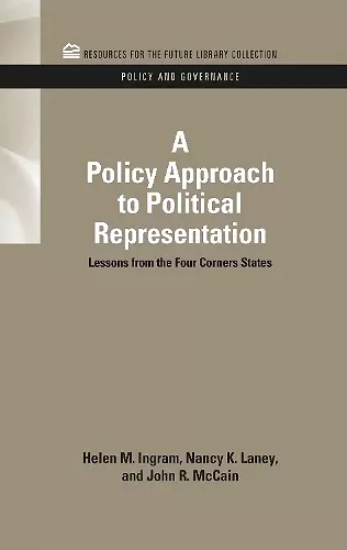 A Policy Approach to Political Representation cover