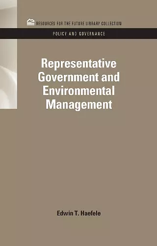 Representative Government and Environmental Management cover