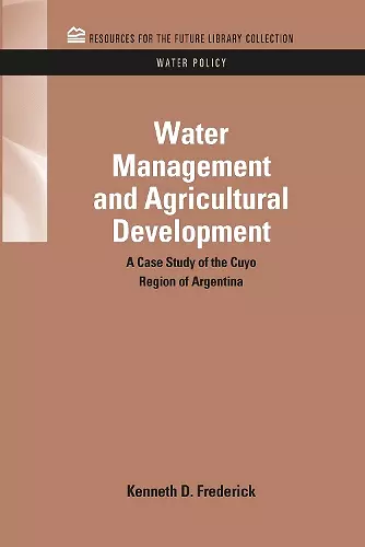 Water Management and Agricultural Development cover