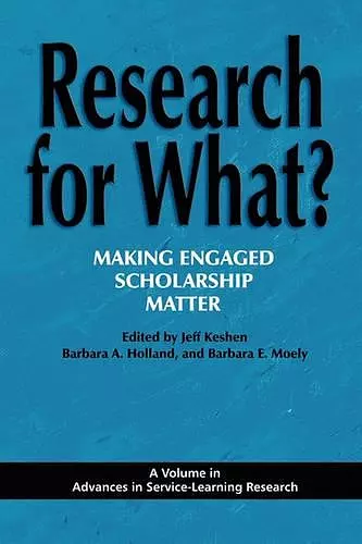 Research for What? cover