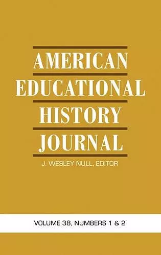 American Educational History Journal cover