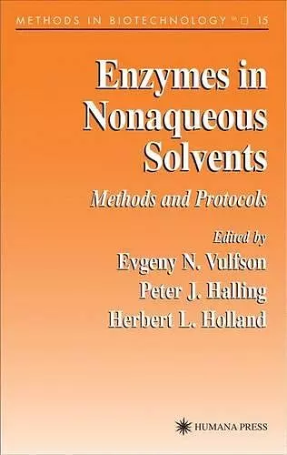 Enzymes in Nonaqueous Solvents cover