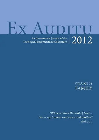 Ex Auditu - Volume 28 cover