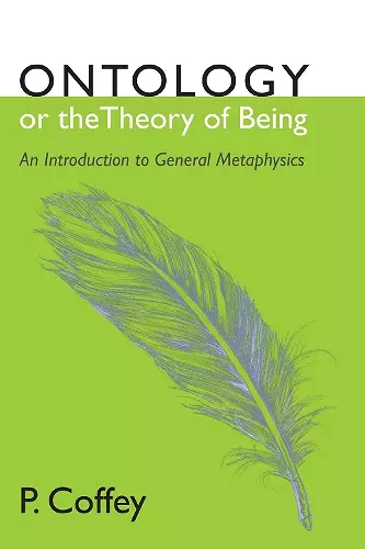 Ontology or the Theory of Being cover