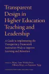 Transparent Design in Higher Education Teaching and Leadership cover