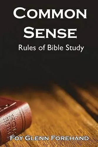 Common Sense Rules of Bible Study cover