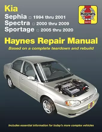 Kia Sephia, Spectra & Sportage covering Sephia (94-01), Spectra (00-09) & Sportage (05-20) cover