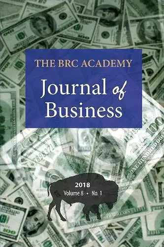 The BRC Academy Journal of Business, Volume 8 Number 1 cover