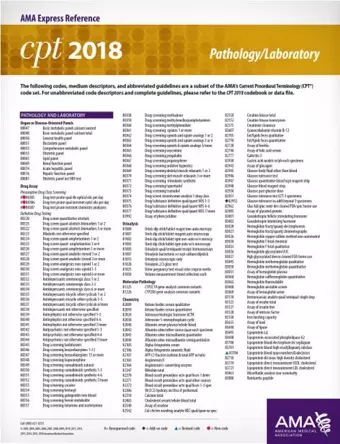 CPT® 2018 Express Reference Coding Cards: Pathology/Laboratory cover