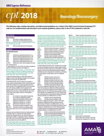 CPT® 2018 Express Reference Coding Cards: Neurology/Neurosurgery cover