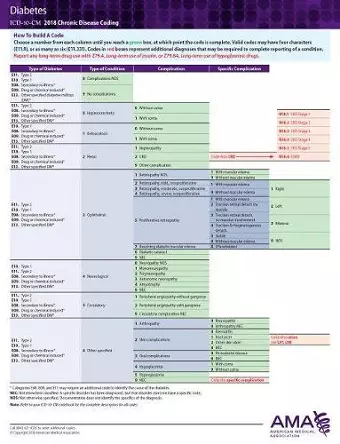 ICD-10-CM 2018 Chronic Disease Coding Cards: Diabetes cover