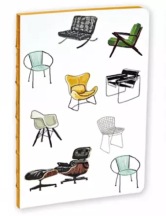 Mid-Century Modern Chairs A5 Notebook cover