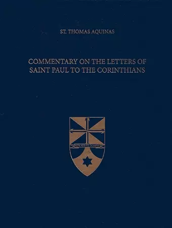 Commentary on the Letters of Saint Paul to the Corinthians cover