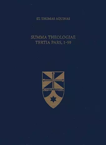 Summa Theologiae Tertia Pars, 1-59 cover