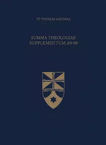 Summa Theologiae Supplementum 69-99 cover