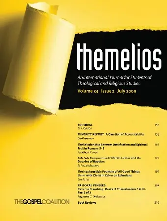 Themelios, Volume 34, Issue 2 cover