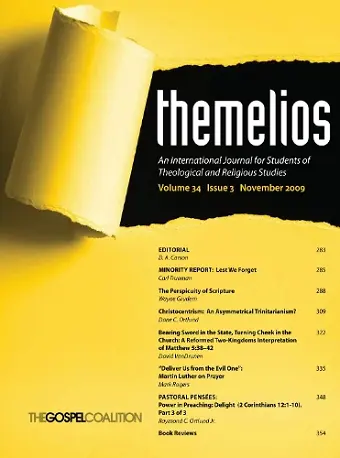 Themelios, Volume 34, Issue 3 cover