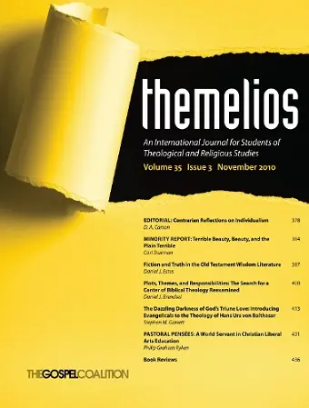 Themelios, Volume 35, Issue 3 cover