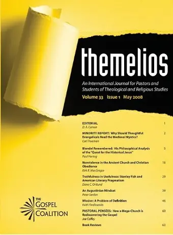 Themelios, Volume 33, Issue 1 cover