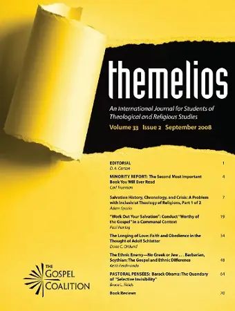Themelios, Volume 33, Issue 2 cover