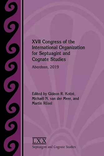 XVII Congress of the International Organization for Septuagint and Cognate Studies cover