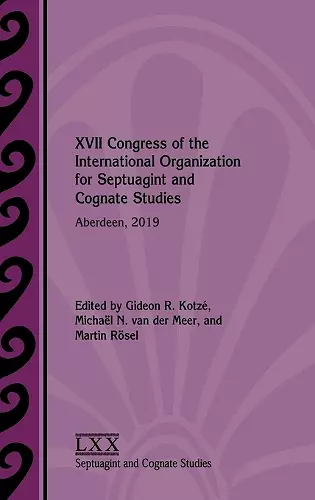 XVII Congress of the International Organization for Septuagint and Cognate Studies cover