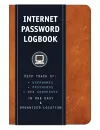Internet Password Logbook (Cognac Leatherette) cover