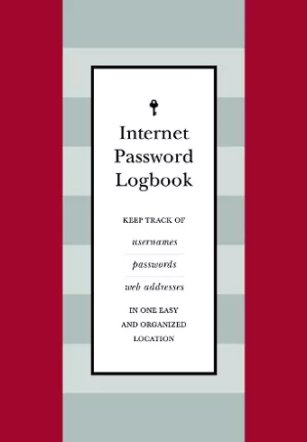 Internet Password Logbook (Red Leatherette) cover