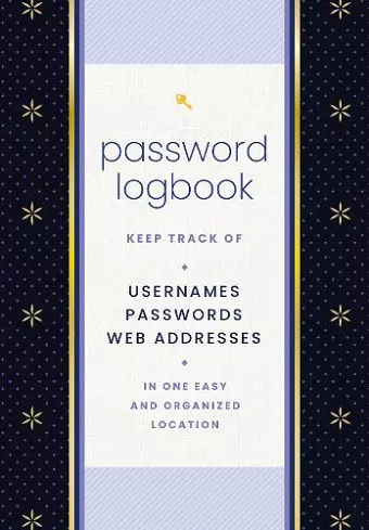 Password Logbook (Black & Gold) cover