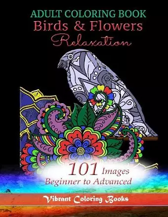 Adult Coloring Book Birds & Flowers Relaxation cover