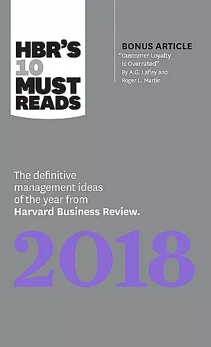 HBR's 10 Must Reads 2018 cover