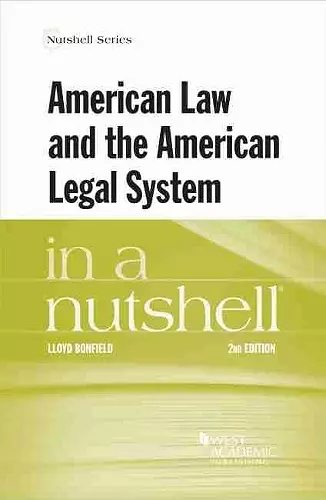 American Law and the American Legal System in a Nutshell cover