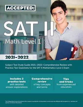 SAT II Math Level 1 Subject Test Study Guide 2021-2022 cover