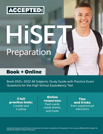 HiSET Preparation Book 2021-2022 All Subjects cover