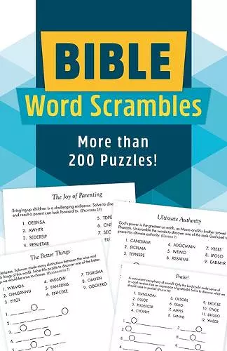 BIBLE WORD SCRAMBLES MORE THAN 200 PUZ cover