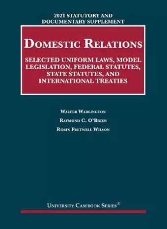 Statutory and Documentary Supplement on Domestic Relations cover