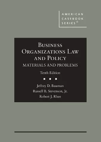 Business Organizations Law and Policy cover