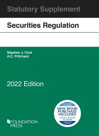 Securities Regulation Statutory Supplement, 2022 Edition cover