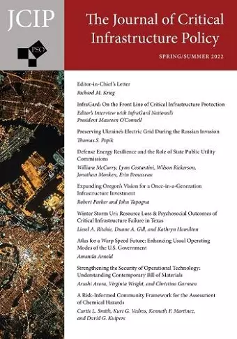 Journal of Critical Infrastructure Policy cover