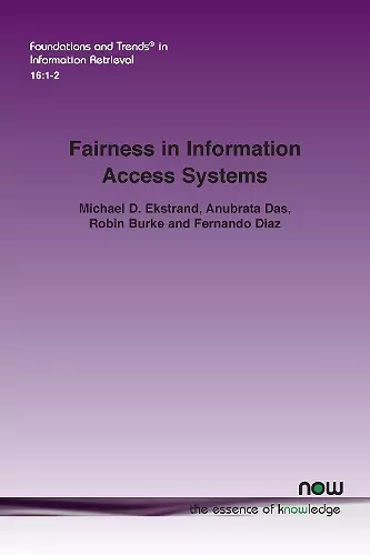 Fairness in Information Access Systems cover